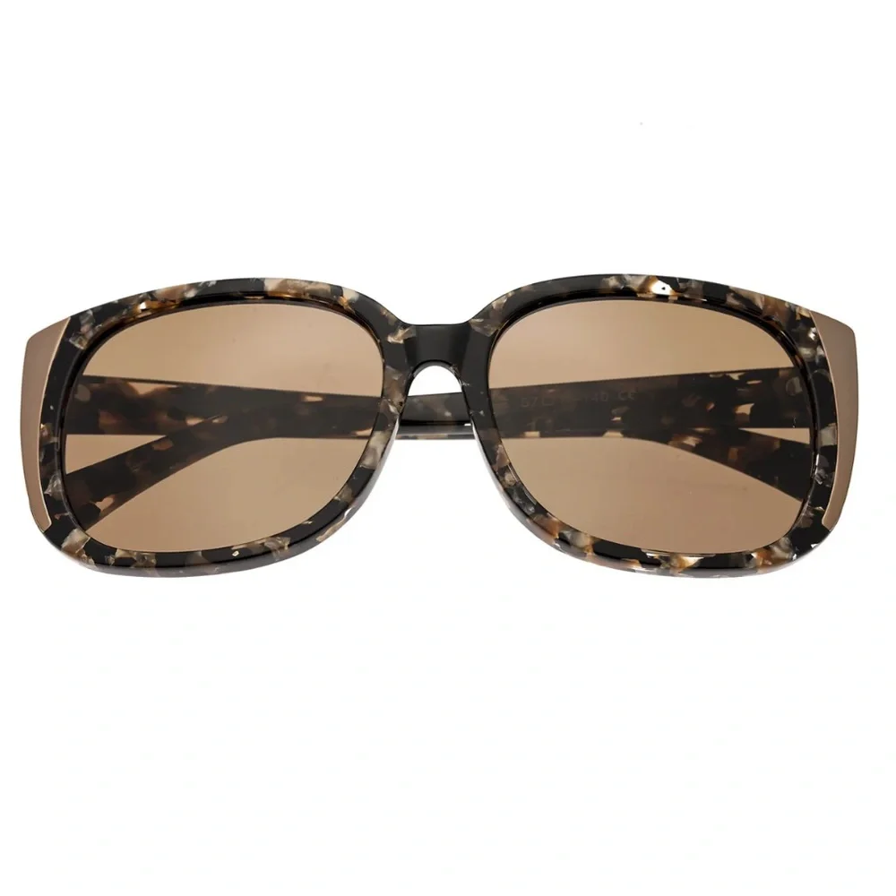 Bertha Natalia Polarized Sunglasses NIB Brown Gold Tortoiseshell Gold Accents